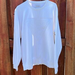 Guess Front Logo Relaxed Fit Sweatshirt Right Zip Size L